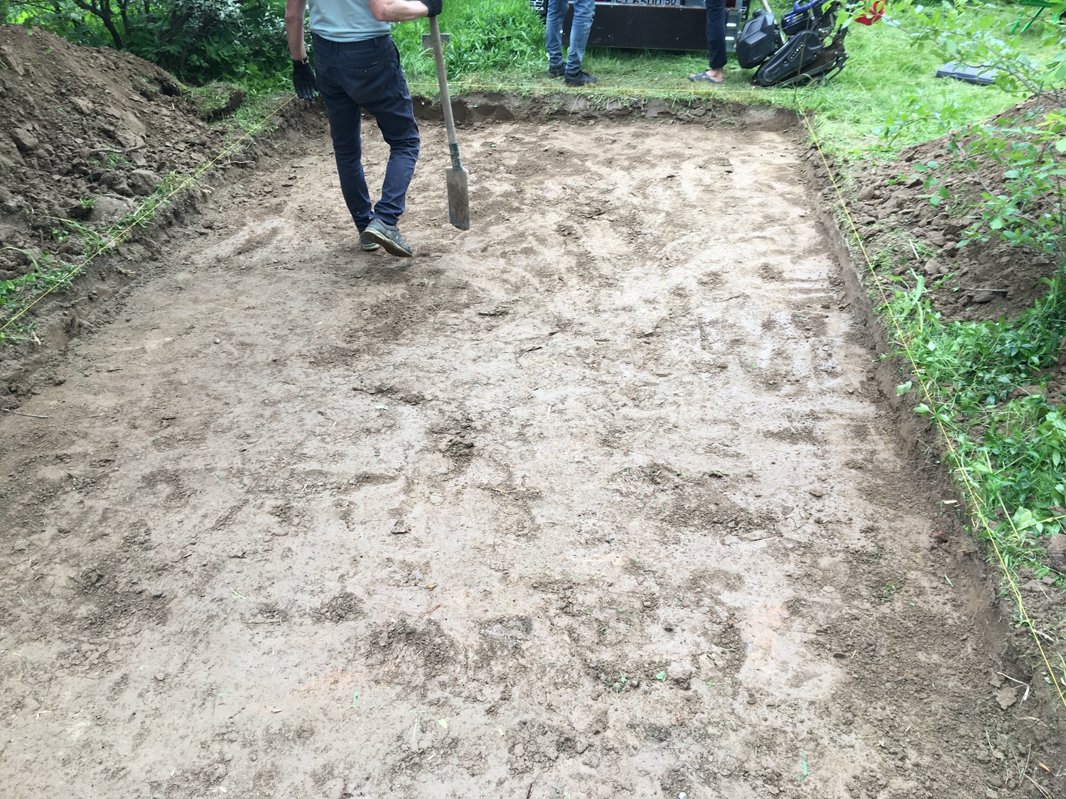 площадка из щебня под авто